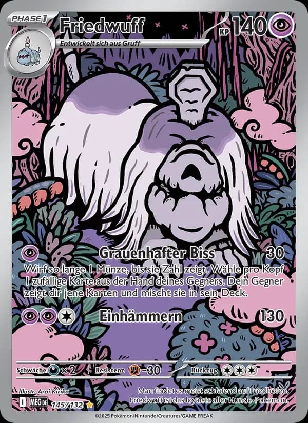 Friedwuff — Mega-Entwicklung 145 German Pokémon card