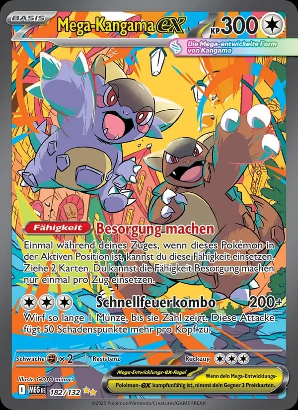 Mega-Kangama-ex — Mega-Entwicklung 182 German Pokémon card