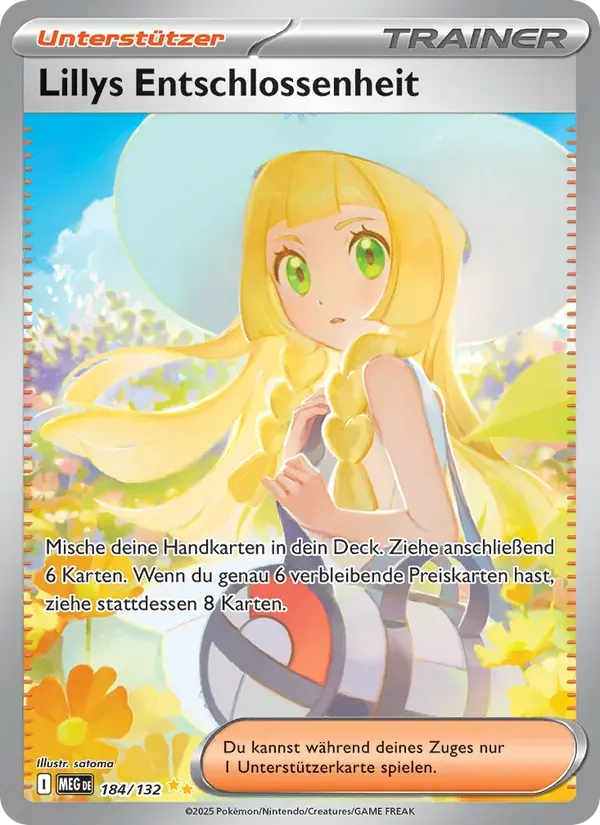 Lillys Entschlossenheit — Mega-Entwicklung 184 German Pokémon card