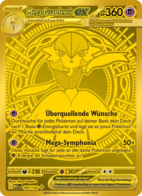 Mega-Guardevoir-ex — Mega-Entwicklung 187 German Pokémon card