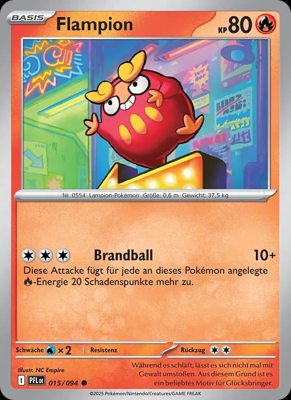 Flampion — Fatale Flammen 15 German Pokémon card