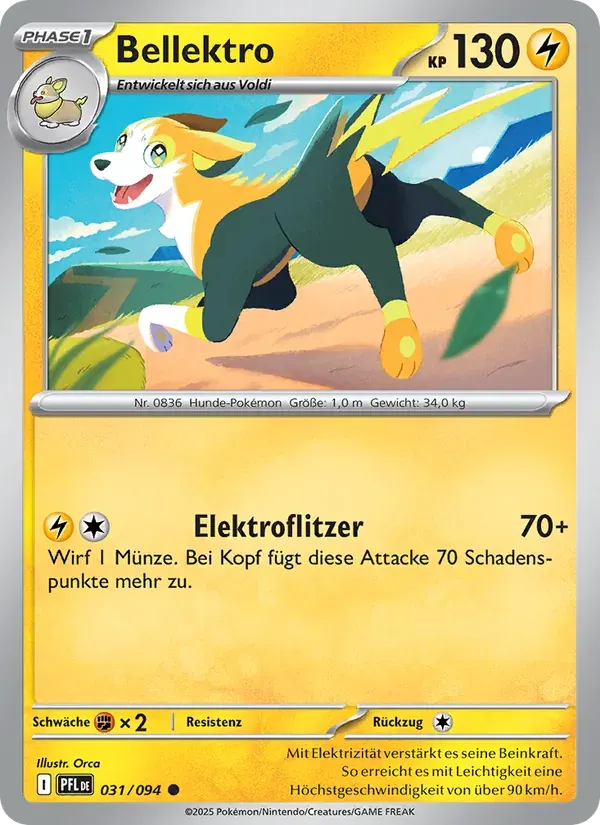 Bellektro — Fatale Flammen 31 German Pokémon card