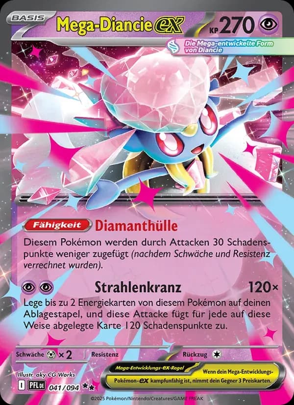 Mega-Diancie-ex — Fatale Flammen 41 German Pokémon card