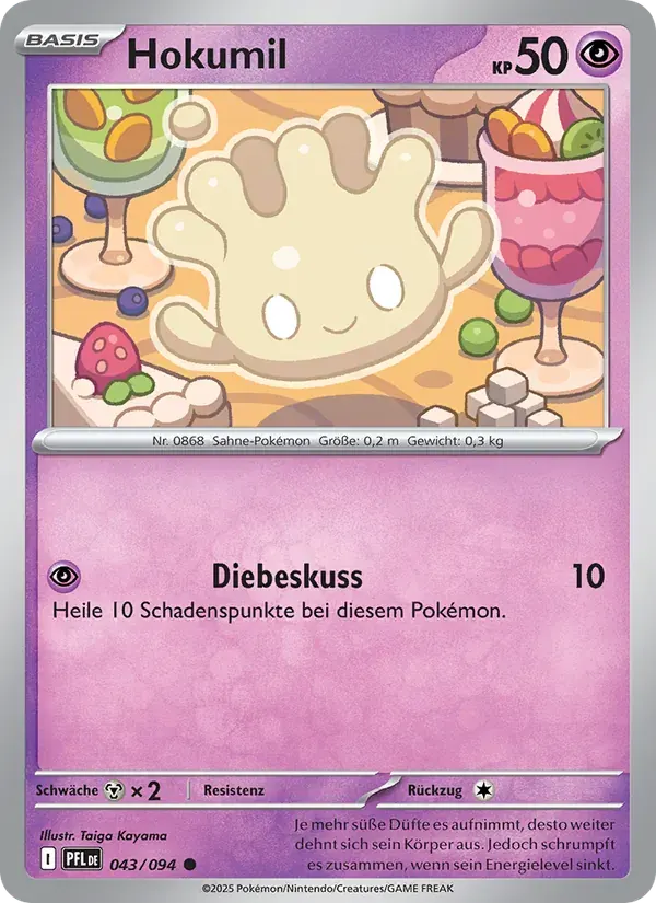 Hokumil — Fatale Flammen 43 German Pokémon card