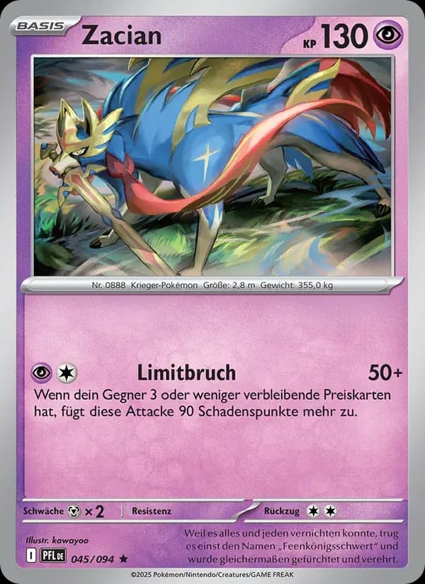 Zacian — Fatale Flammen 45 German Pokémon card