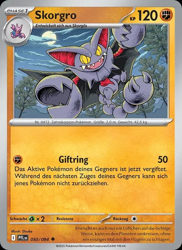 Skorgro — Fatale Flammen 50 German Pokémon card
