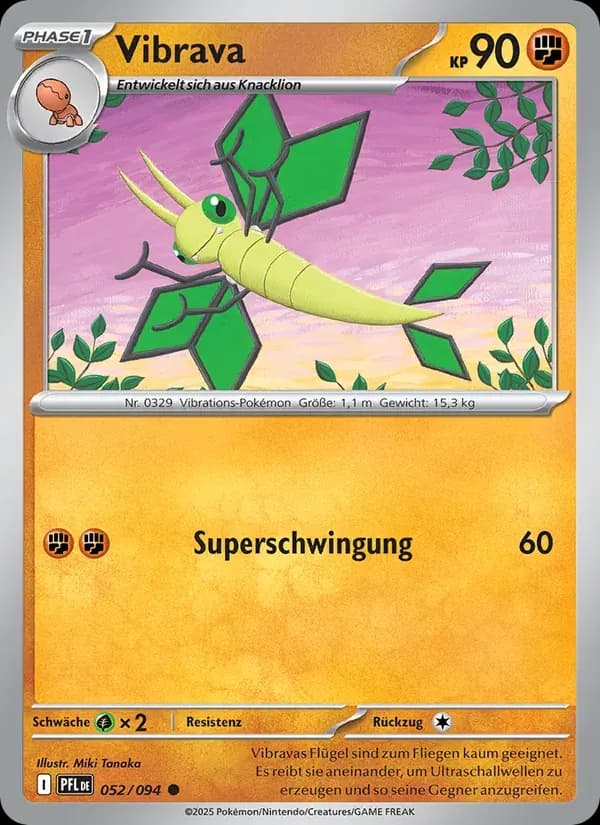 Vibrava — Fatale Flammen 52 German Pokémon card