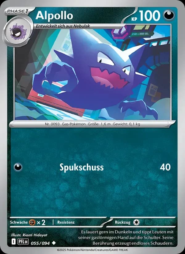 Alpollo — Fatale Flammen 55 German Pokémon card