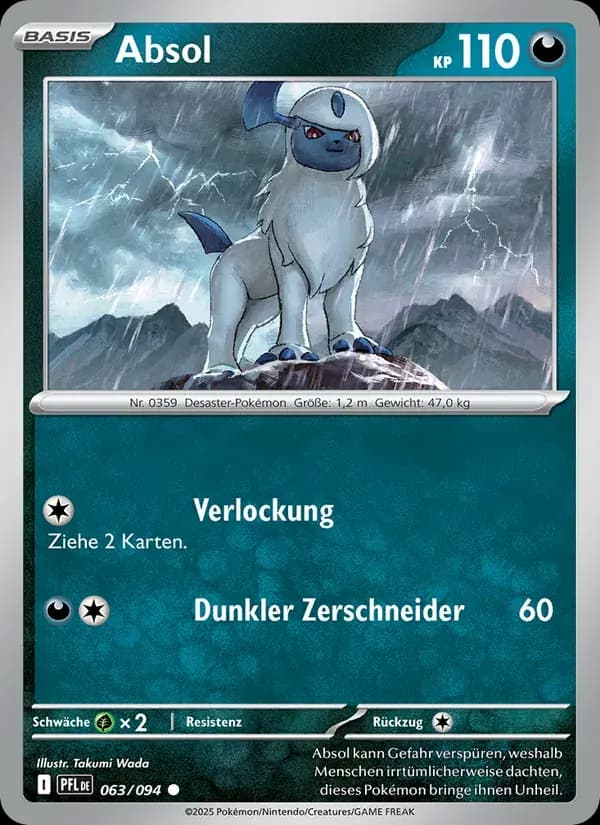 Absol — Fatale Flammen 63 German Pokémon card