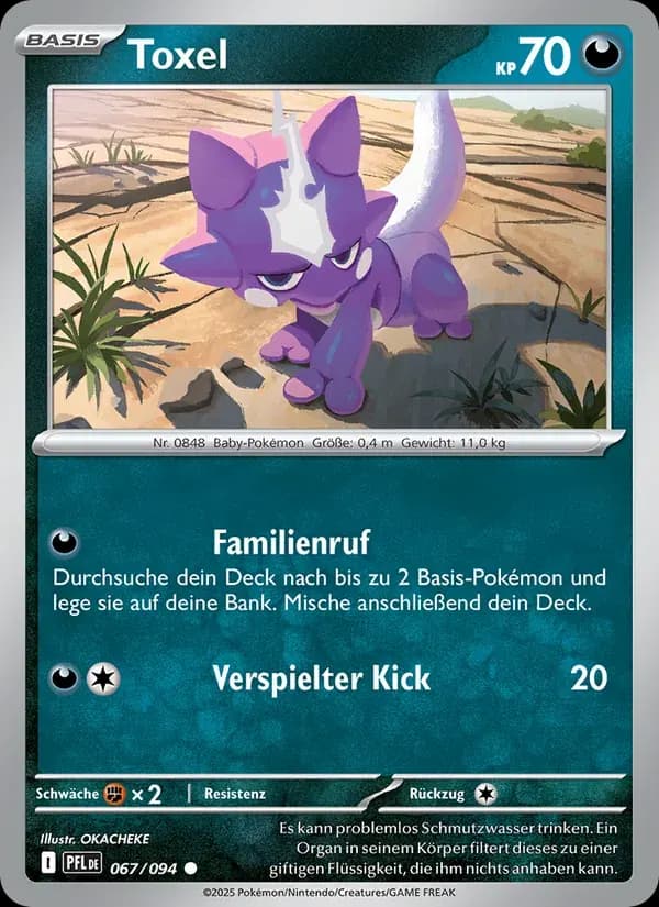 Toxel — Fatale Flammen 67 German Pokémon card
