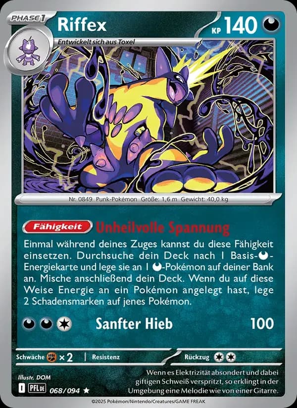 Riffex — Fatale Flammen 68 German Pokémon card