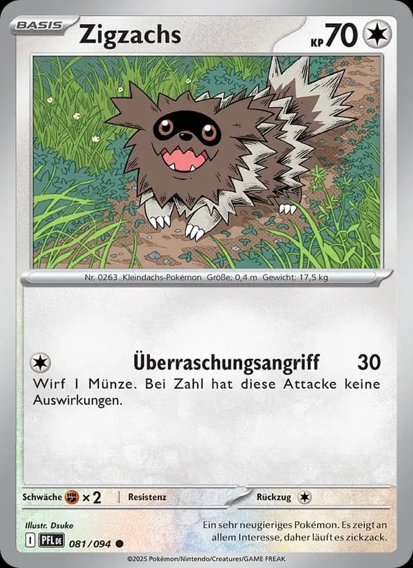 Zigzachs — Fatale Flammen 81 German Pokémon card