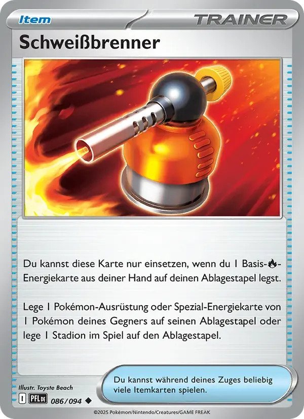 Schweißbrenner — Fatale Flammen 86 German Pokémon card
