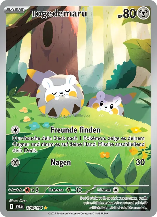 Togedemaru — Fatale Flammen 104 German Pokémon card