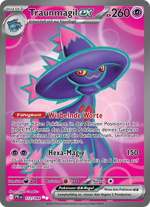 Traunmagil-ex — Fatale Flammen 112 German Pokémon card