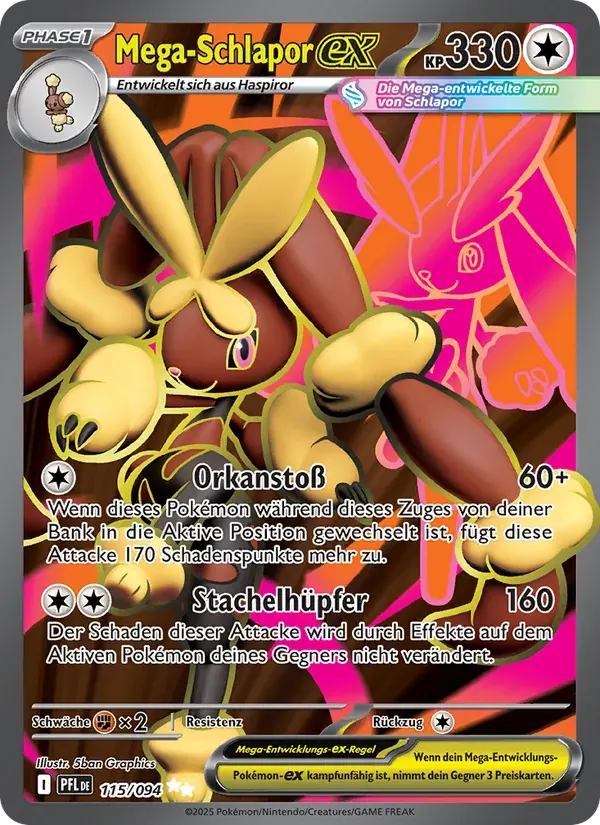 Mega-Schlapor-ex — Fatale Flammen 115 German Pokémon card