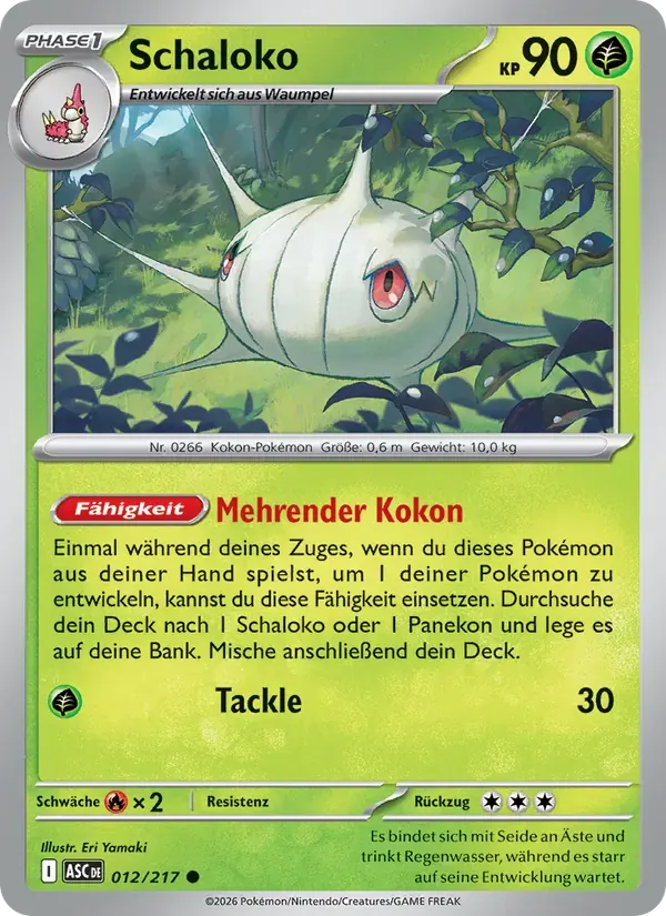 Schaloko — Erhabene Helden 12 German Pokémon card