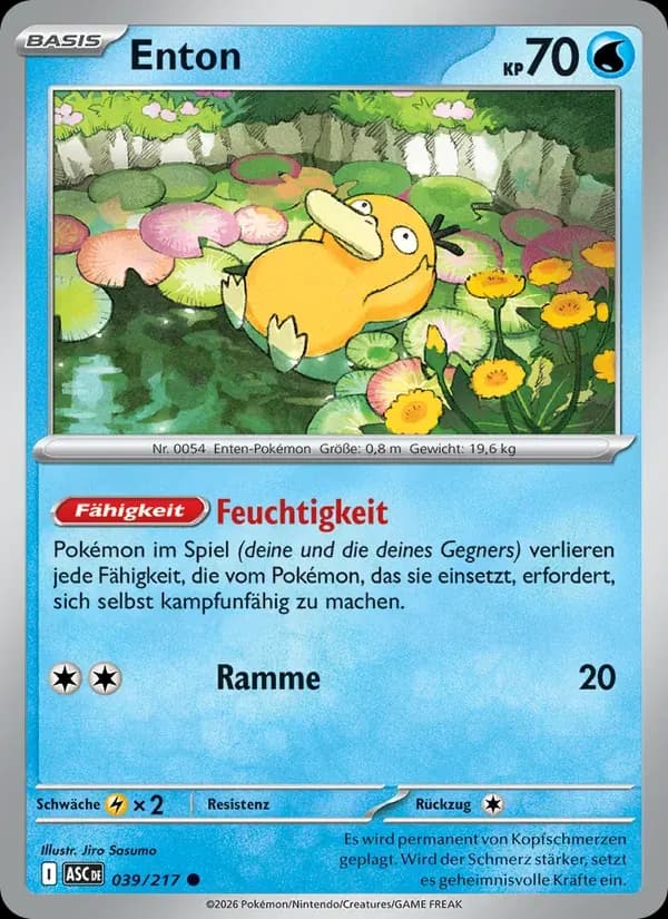 Enton — Erhabene Helden 39 German Pokémon card