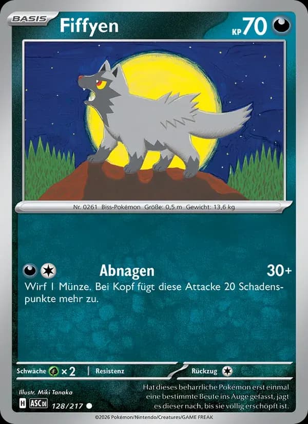 Fiffyen — Erhabene Helden 128 German Pokémon card