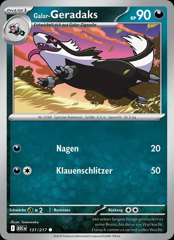 Galar-Geradaks — Erhabene Helden 131 German Pokémon card