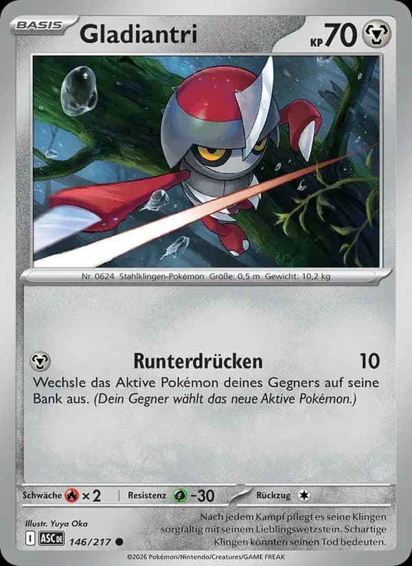 Gladiantri — Erhabene Helden 146 German Pokémon card
