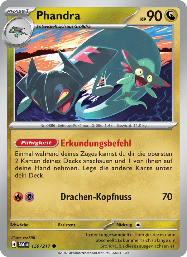Phandra — Erhabene Helden 159 German Pokémon card