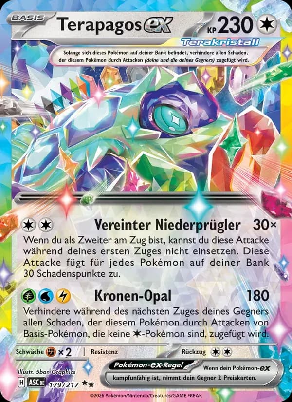 Terapagos-ex — Erhabene Helden 179 German Pokémon card