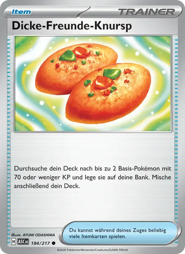 Dicke-Freunde-Knursp — Erhabene Helden 184 German Pokémon card