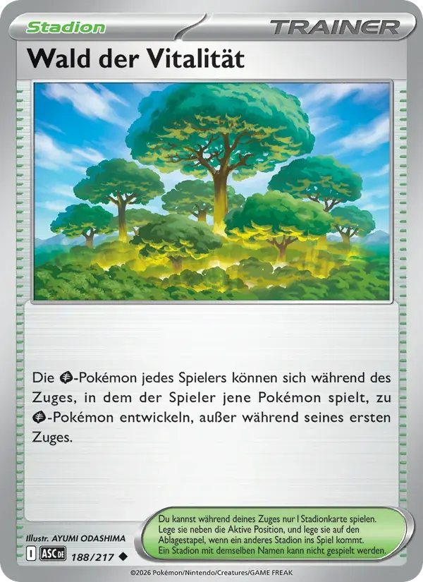 Wald der Vitalität — Erhabene Helden 188 German Pokémon card