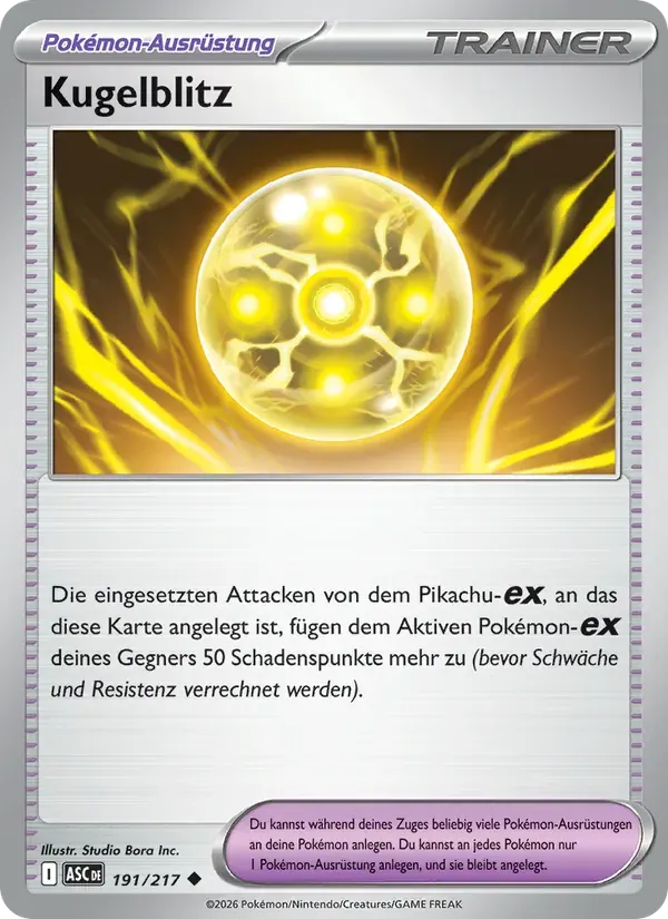 Kugelblitz — Erhabene Helden 191 German Pokémon card