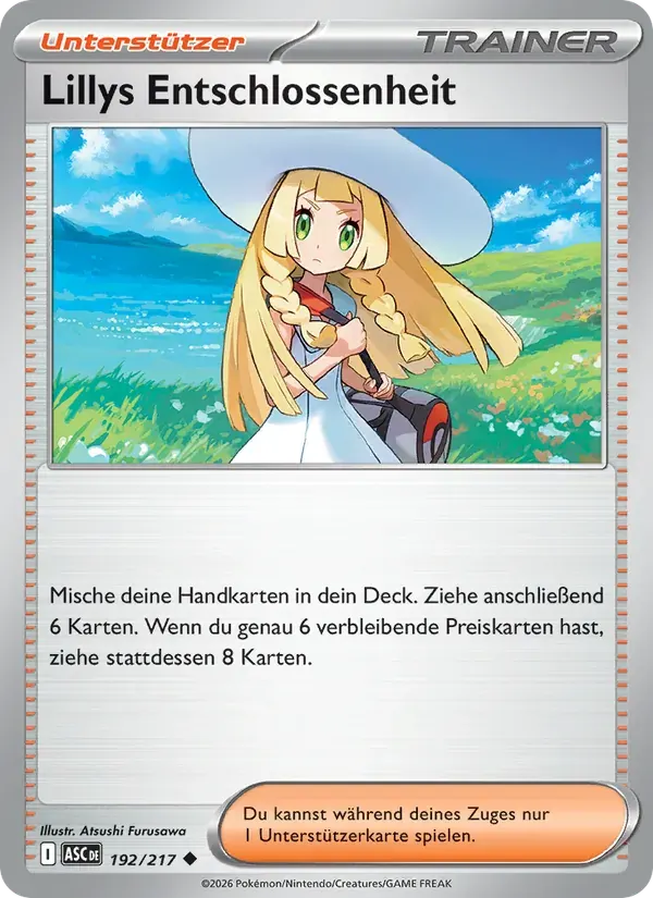 Lillys Entschlossenheit — Erhabene Helden 192 German Pokémon card