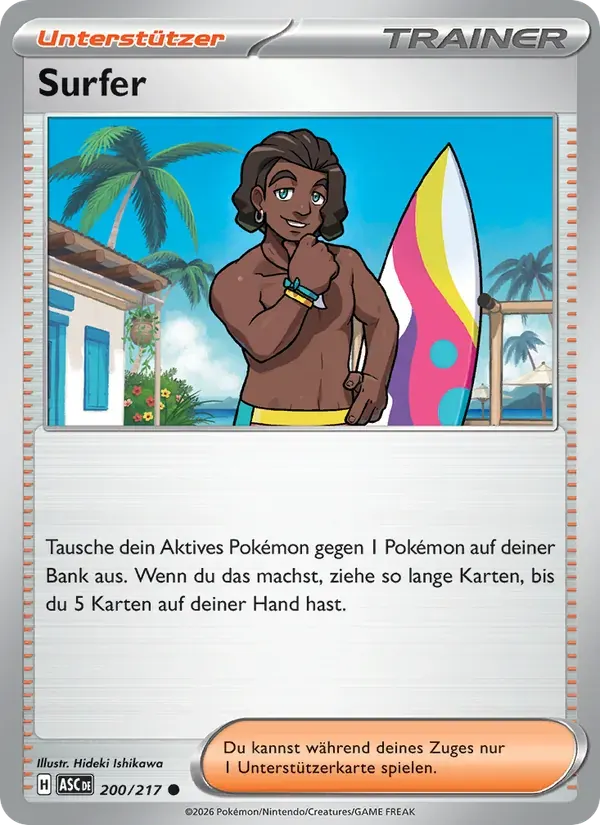 Surfer — Erhabene Helden 200 German Pokémon card