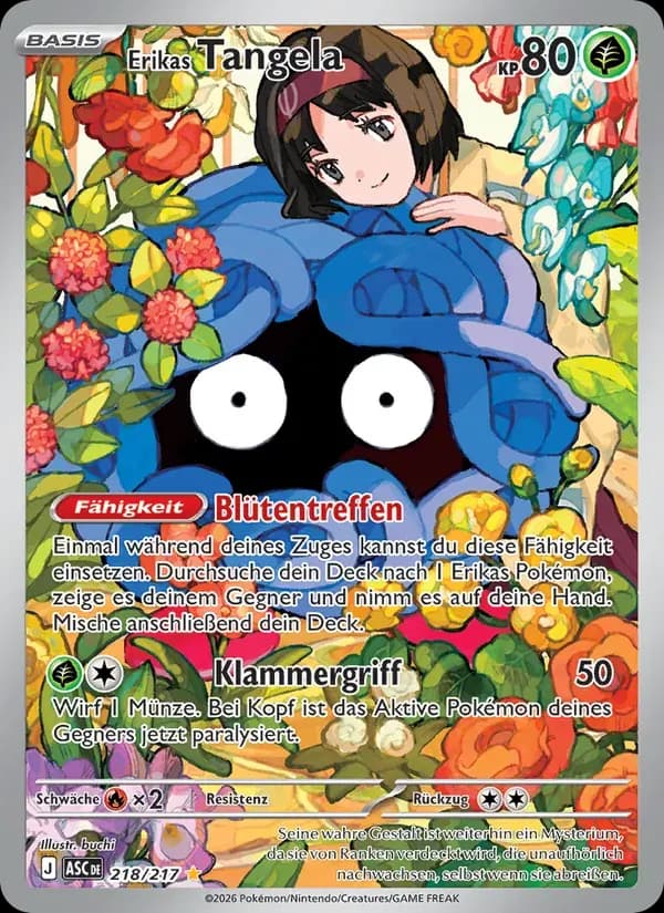 Erikas Tangela — Erhabene Helden 218 German Pokémon card