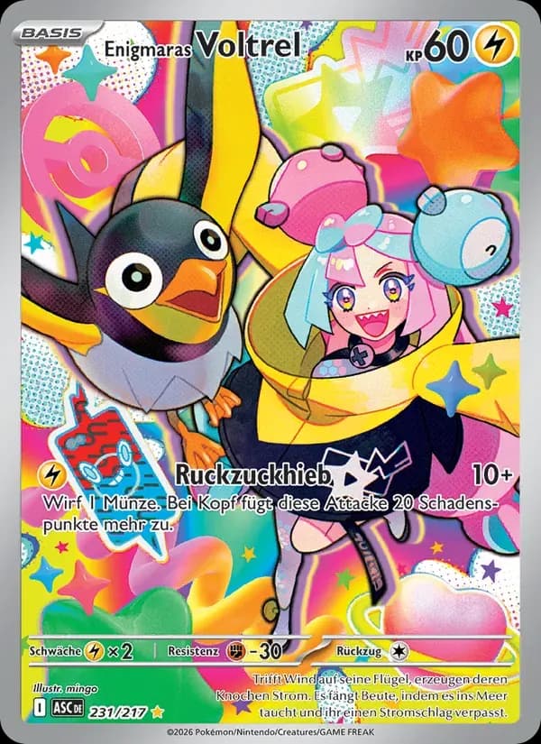 Enigmaras Voltrel — Erhabene Helden 231 German Pokémon card