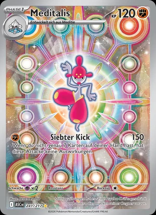 Meditalis — Erhabene Helden 241 German Pokémon card