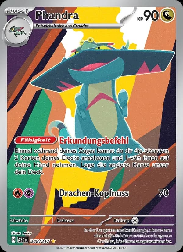 Phandra — Erhabene Helden 248 German Pokémon card