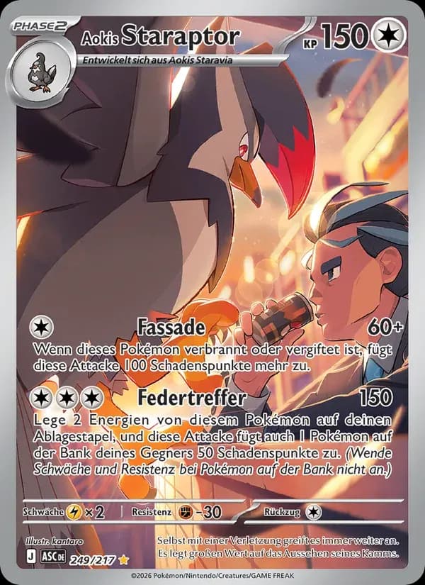 Aokis Staraptor — Erhabene Helden 249 German Pokémon card