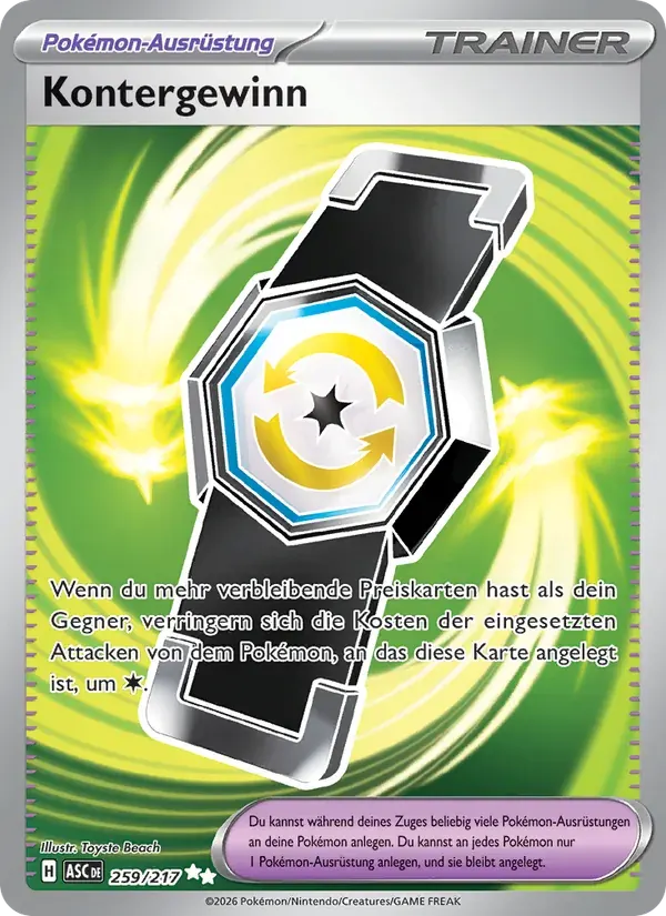 Kontergewinn — Erhabene Helden 259 German Pokémon card
