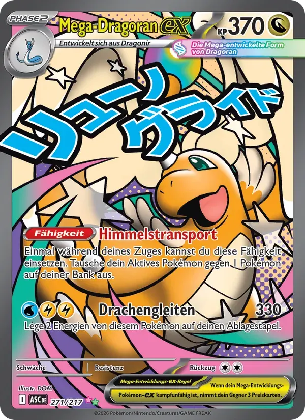Mega-Dragoran-ex — Erhabene Helden 271 German Pokémon card
