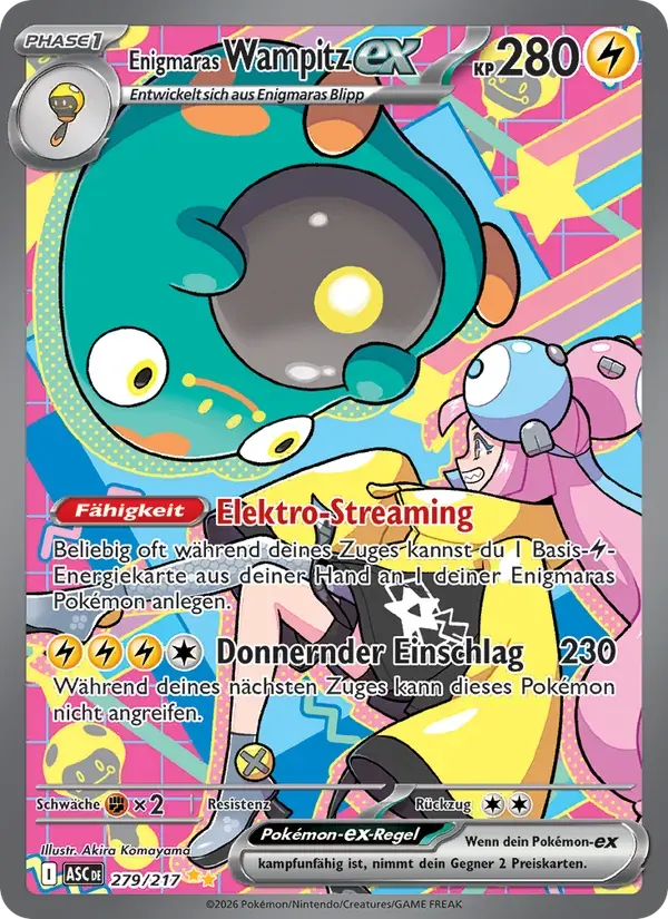 Enigmaras Wampitz-ex — Erhabene Helden 279 German Pokémon card