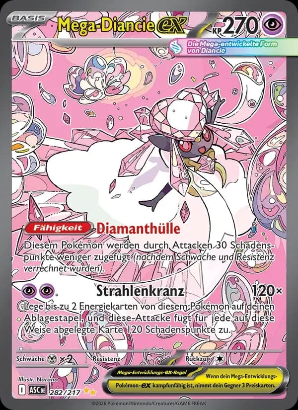 Mega-Diancie-ex — Erhabene Helden 282 German Pokémon card