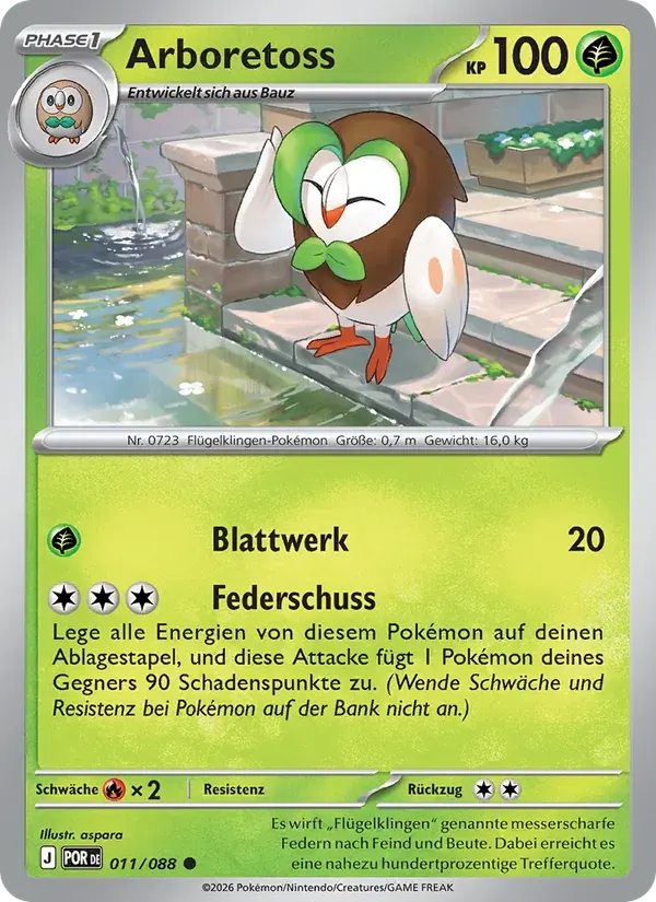 Arboretoss — Optimale Ordnung 11 German Pokémon card