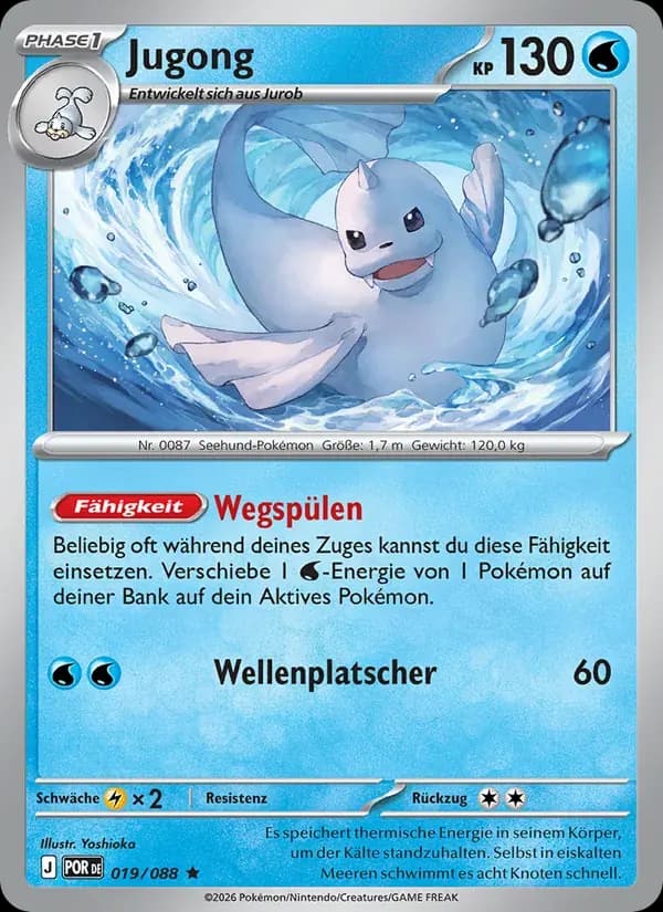 Jugong — Optimale Ordnung 19 German Pokémon card