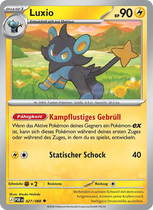 Luxio — Optimale Ordnung 27 German Pokémon card