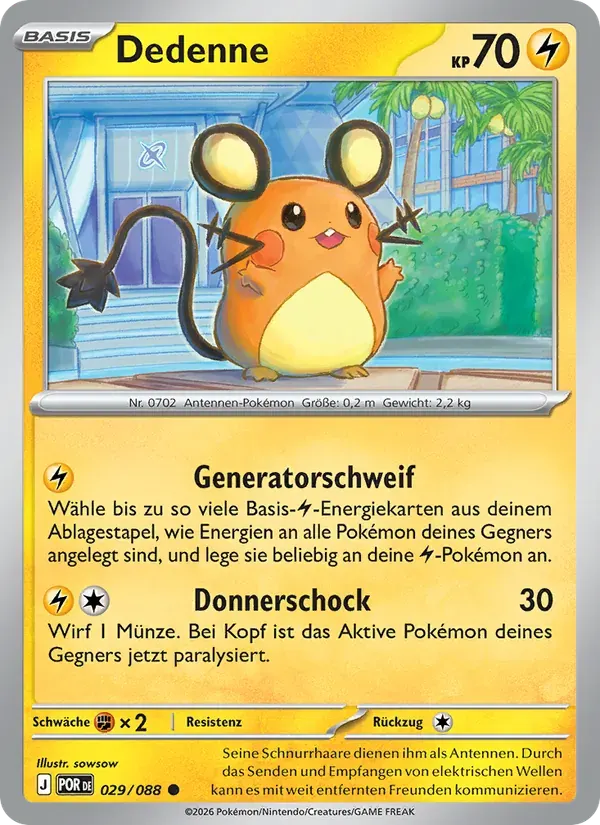 Dedenne — Optimale Ordnung 29 German Pokémon card