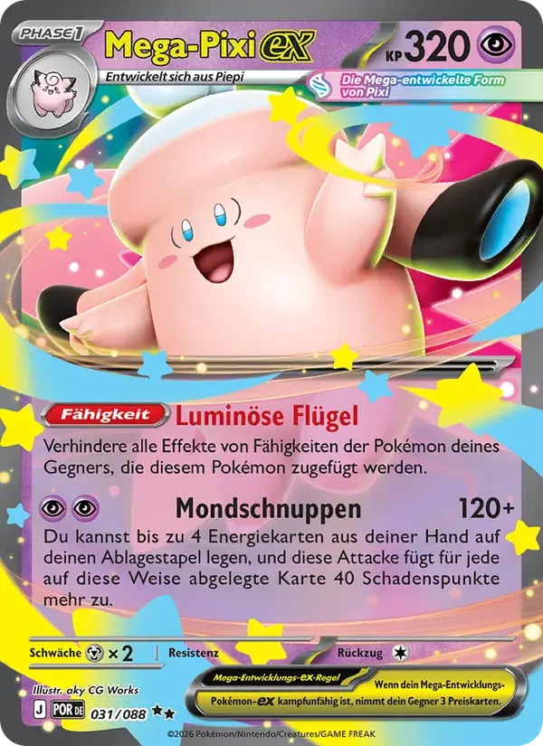 Mega-Pixi-ex — Optimale Ordnung 31 German Pokémon card