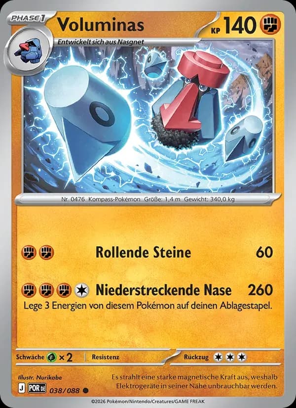 Voluminas — Optimale Ordnung 38 German Pokémon card