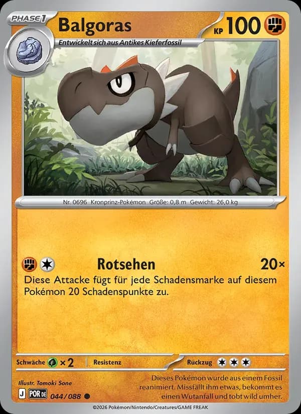 Balgoras — Optimale Ordnung 44 German Pokémon card