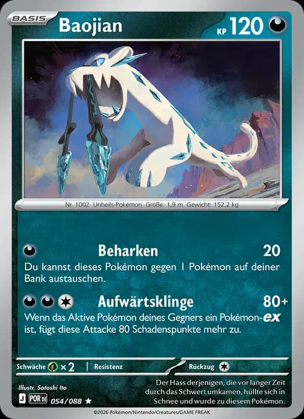 Baojian — Optimale Ordnung 54 German Pokémon card