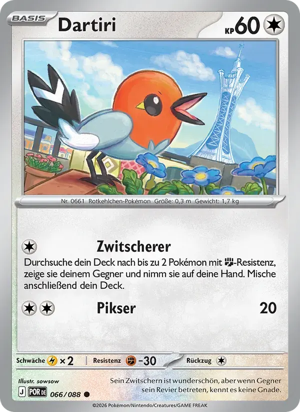 Dartiri — Optimale Ordnung 66 German Pokémon card